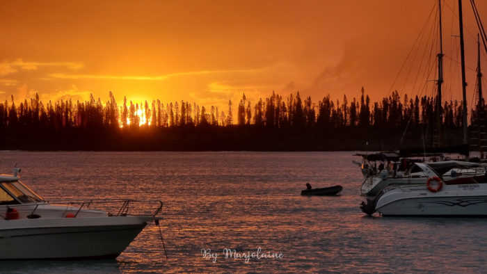 Coucher de soleil de la baie de Kuto