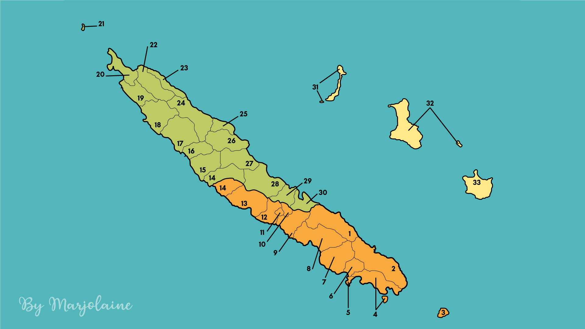 Carte de Nouvelle-Calédonie