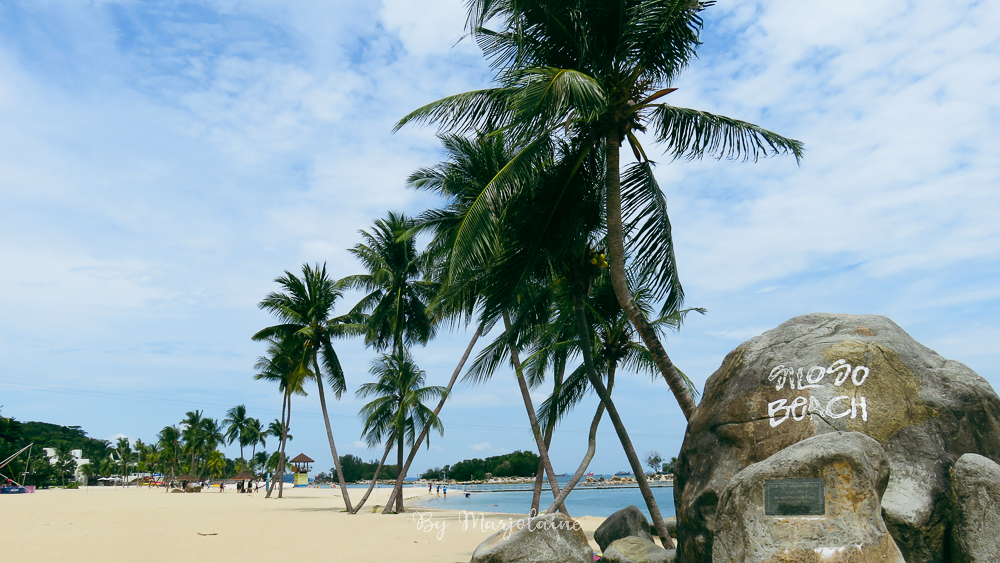 La plage de Siloso sur l'île de Sentosa