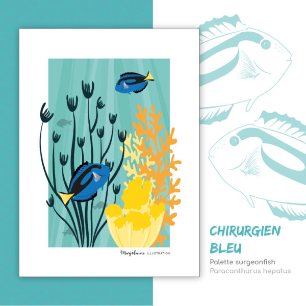 Affiche A4 chirurgien bleu