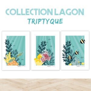Triptyque de la collection Lagon