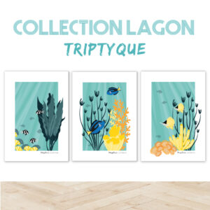 Triptyque de la collection Lagon